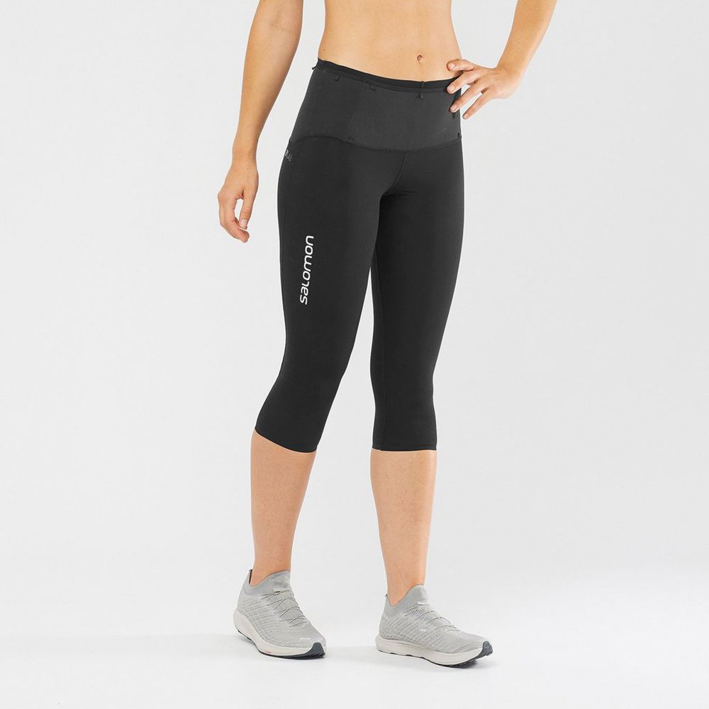 Salomon S/LAB NSO MID - Womens Tights - Black - NZ (82957-HDGP)